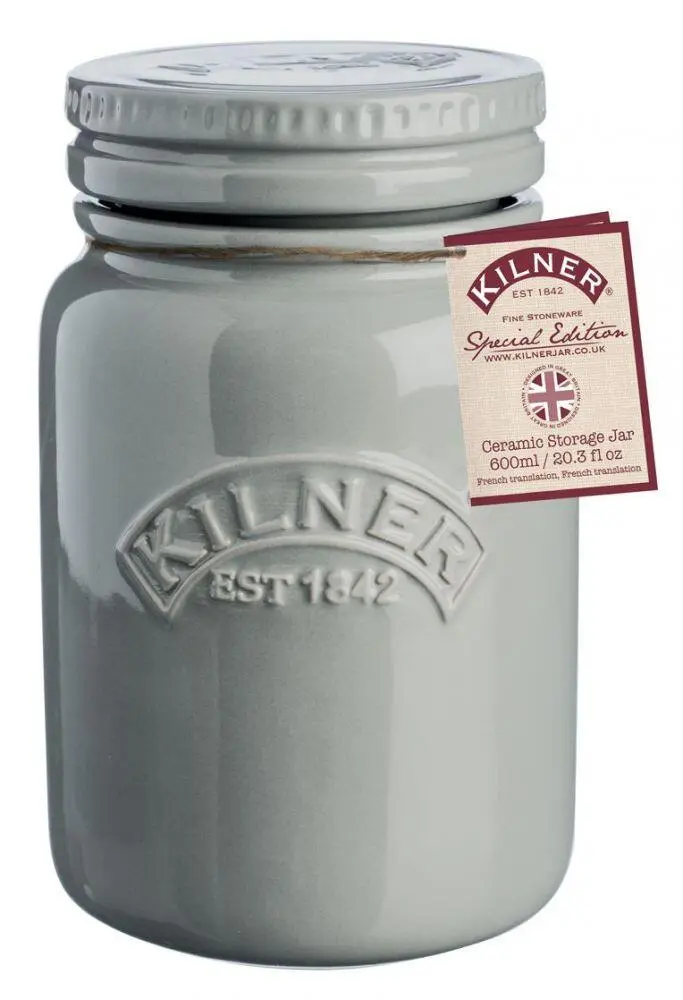 Kilner Keramikgefäß Push Top In Dunkelgrau, 0,6 Liter 4 Kilner Keramikgefäß Push Top In Dunkelgrau, 0,6 Liter – Bild 2