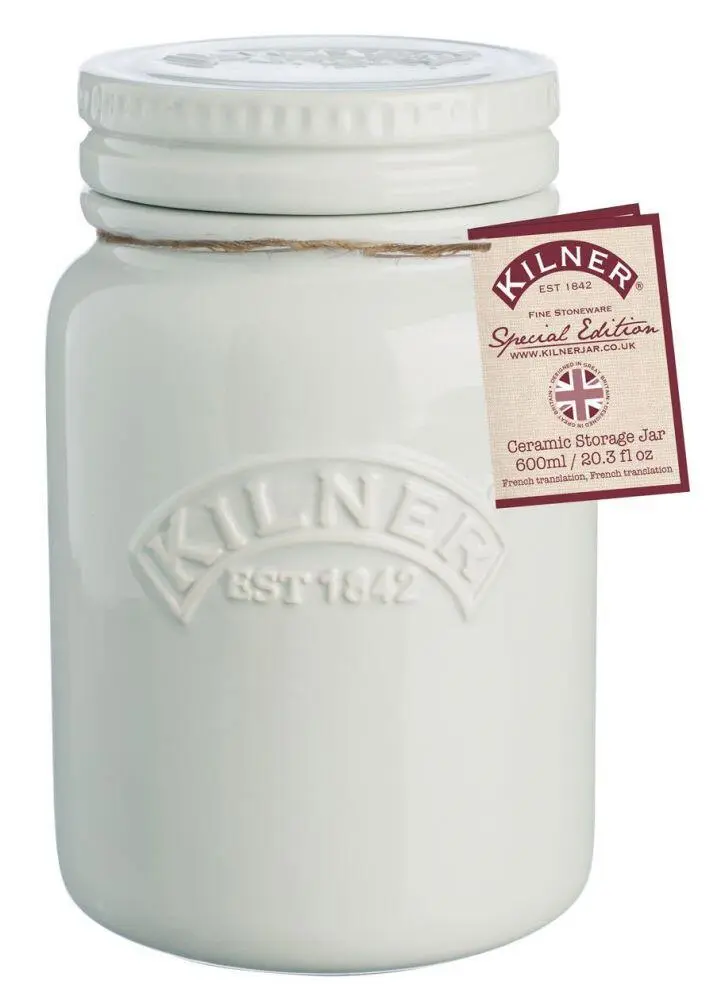 Kilner Keramikgefäß Push Top In Hellgrau, 0,6 Liter 4 Kilner Keramikgefäß Push Top In Hellgrau, 0,6 Liter – Bild 2