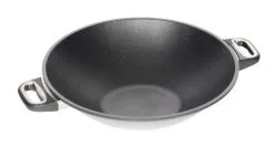 AMT Gastroguss AMT Wok Aus Aluguss Für Induktion, 36 Cm Mit 2 Seitengriffen
