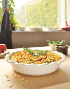 Emile Henry Kuchen-& Auflaufform Mit Wellenrand In Ton -Küchenorganisation Verkäufe 1421085148 2015 Ovenware HD Pie dish 1 l 1