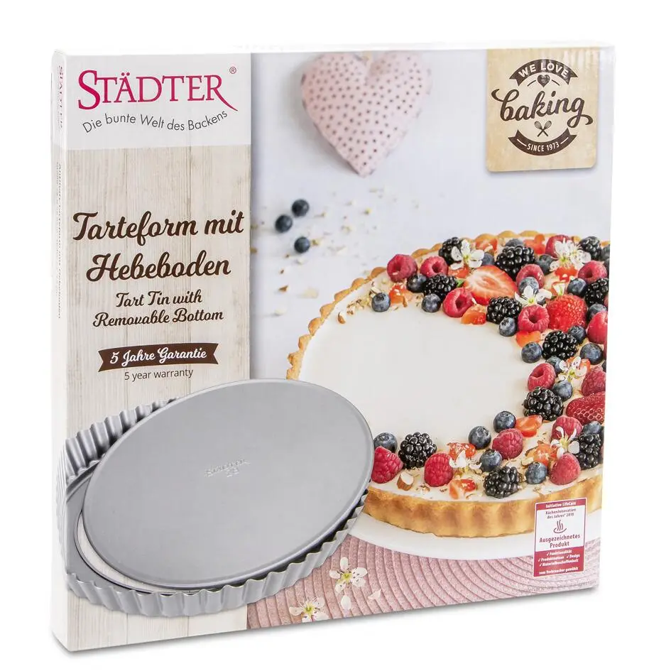 Städter Tarteform Mit Hebeboden ø 28 Cm / H 3,5 Cm Silber 6 Städter Tarteform Mit Hebeboden ø 28 Cm / H 3,5 Cm Silber – Bild 4