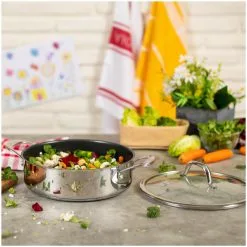 Kuhn Rikon Allround Servierpfanne Beschichtet Mit Glasdeckel 24 Cm -Küchenorganisation Verkäufe 211 37476 37495 ip2 web