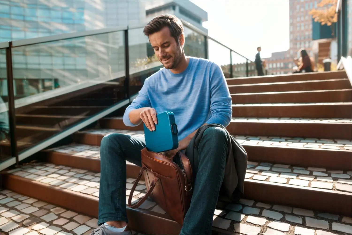 Mepal Lunchbox Take A Break Flat - Nordic Denim 4 Mepal Lunchbox Take A Break Flat - Nordic Denim – Bild 2