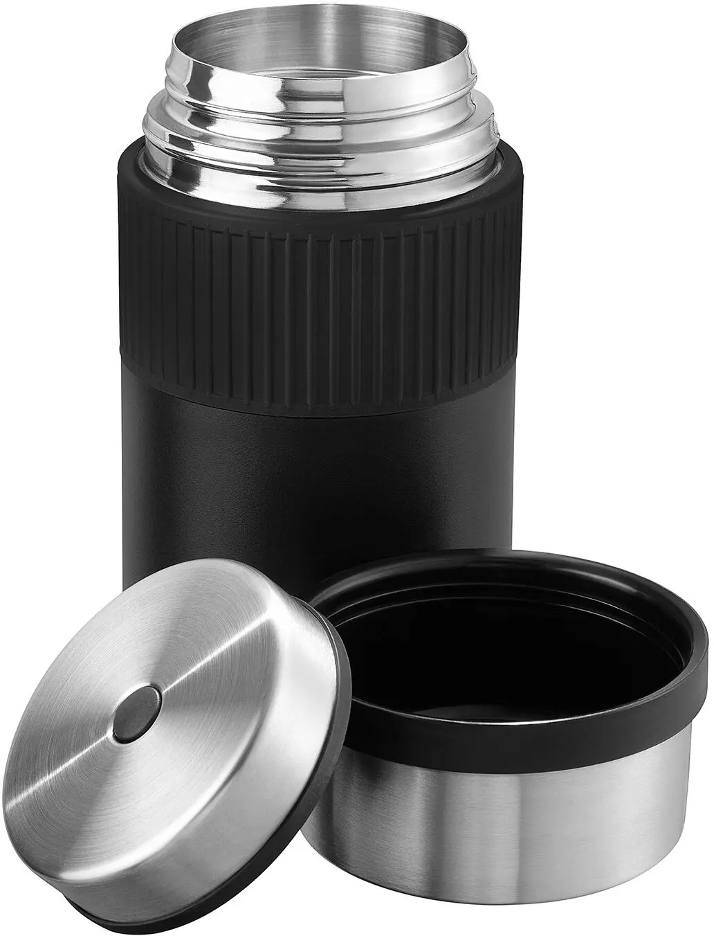 Esbit SCULPTOR Edelstahl Thermobehälter Mit Manschette, 1L, Schwarz 7 Esbit SCULPTOR Edelstahl Thermobehälter Mit Manschette, 1L, Schwarz – Bild 5