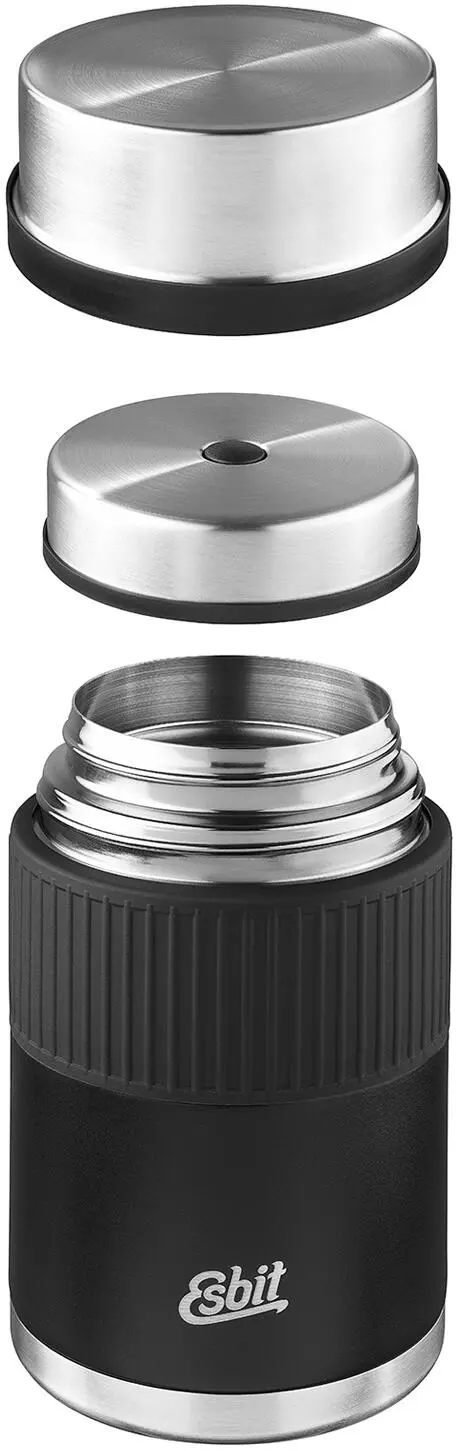 Esbit SCULPTOR Edelstahl Thermobehälter Mit Manschette, 1L, Schwarz 5 Esbit SCULPTOR Edelstahl Thermobehälter Mit Manschette, 1L, Schwarz – Bild 3