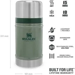 Stanley Classic Food Jar 0,70l, Grün -Küchenorganisation Verkäufe 222 668700 web3