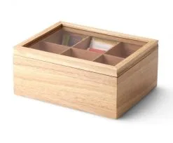 Continenta Teebeutelbox Aus Gummibaumholz