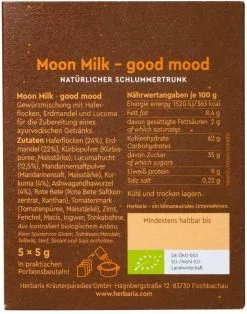 Herbaria Moon Milk Good Mood, Bio-Gewürzmischung -Küchenorganisation Verkäufe 4021269133168005I6