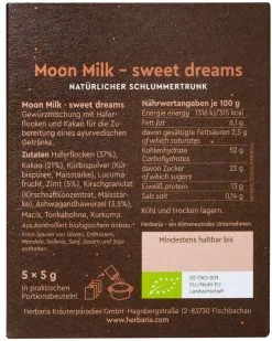 Herbaria Moon Milk Sweet Dreams, Bio-Gewürzmischung 8 Herbaria Moon Milk Sweet Dreams, Bio-Gewürzmischung -Küchenorganisation Verkäufe 4021269133175005I6