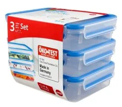 Emsa Frischhaltedosen Set Clip & Close ÖKO-Test, 3-teilig -Küchenorganisation Verkäufe 404301 j neupg l