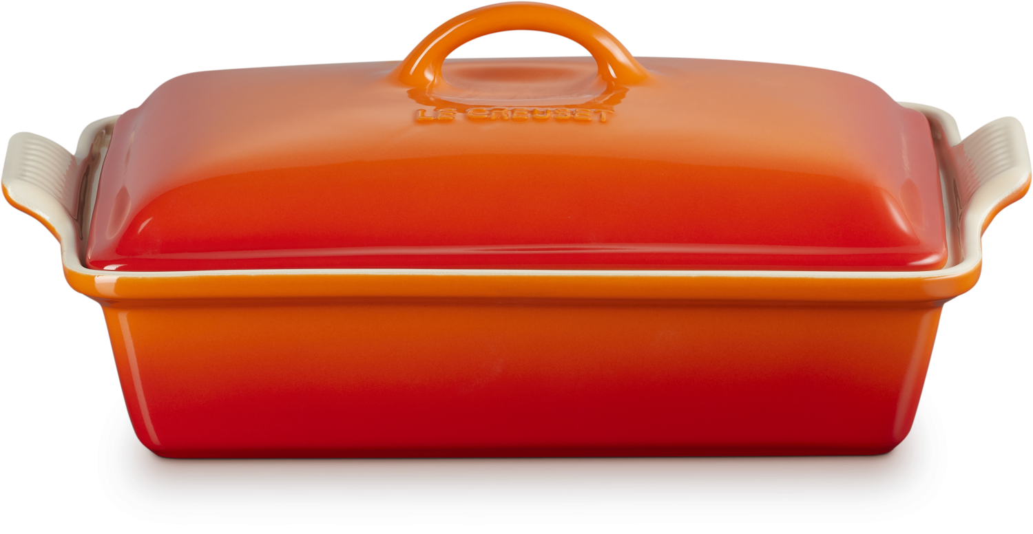 Le Creuset Auflaufform Tradition Mit Deckel, Rechteckig In Ofenrot 3 Le Creuset Auflaufform Tradition Mit Deckel, Rechteckig In Ofenrot