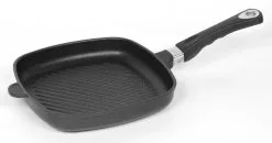 AMT Gastroguss AMT Eckpfanne Flach Aus Aluguss Mit Grillstreifen