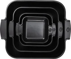 Appolia Auflaufform Quadratisch In Satin-schwarz -Küchenorganisation Verkäufe APPOLIA BLACK SATIN CARRE x4