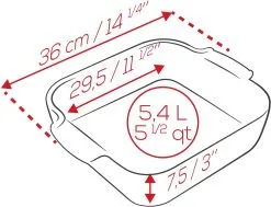 Appolia Auflaufform Quadratisch In Terracotta -Küchenorganisation Verkäufe APPOLIA DIMENSIONS Carre 36 6