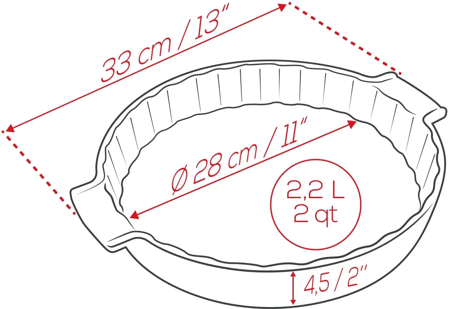 Appolia Quicheform 28 Cm In Ecru 5 Appolia Quicheform 28 Cm In Ecru – Bild 3