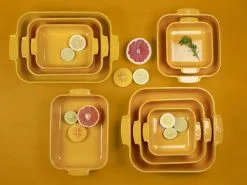 Appolia Auflaufform Rechteckig In Senfgelb -Küchenorganisation Verkäufe APPOLIA Jaune Safran PEUGEOT SAVEURS