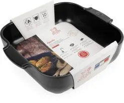 Appolia Auflaufform Quadratisch In Satin-schwarz -Küchenorganisation Verkäufe APPOLIA plat carre noir black satin 28 cm 61548 packaging