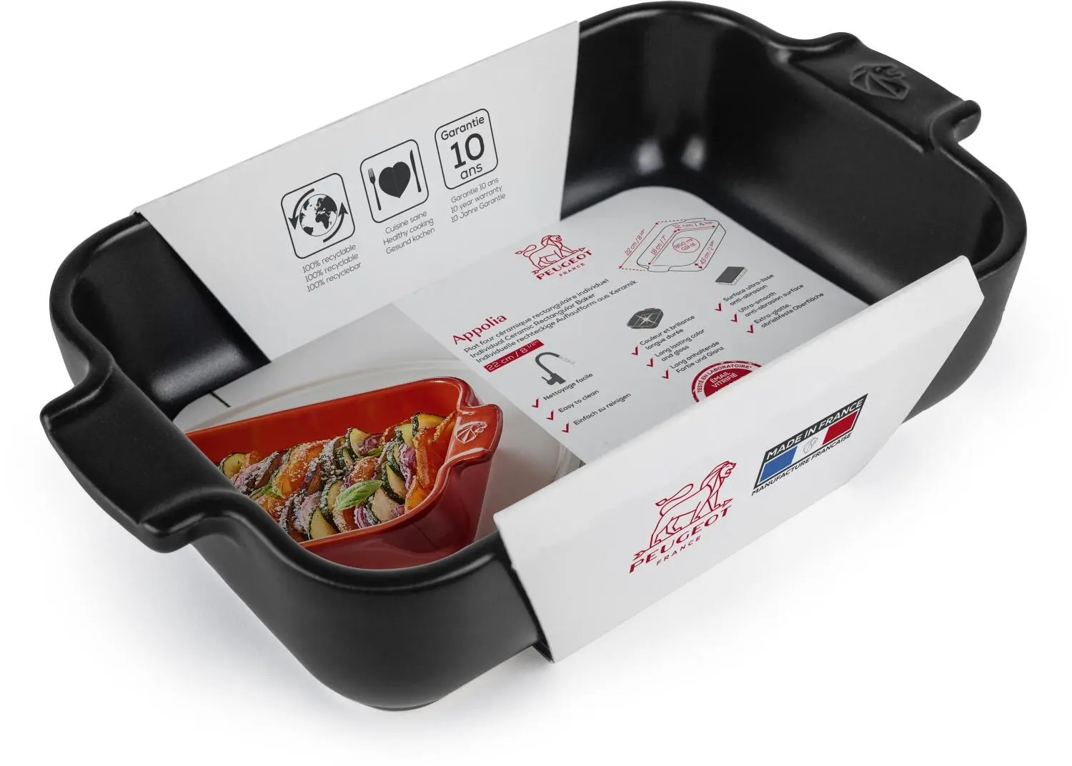 Appolia Auflaufform Rechteckig In Satin-schwarz 4 Appolia Auflaufform Rechteckig In Satin-schwarz – Bild 2