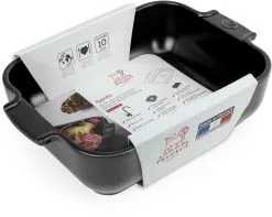 Appolia Auflaufform Rechteckig In Satin-schwarz 18 Appolia Auflaufform Rechteckig In Satin-schwarz -Küchenorganisation Verkäufe APPOLIA plat rectangulaire noir black satin 25 cm 61517 packaging