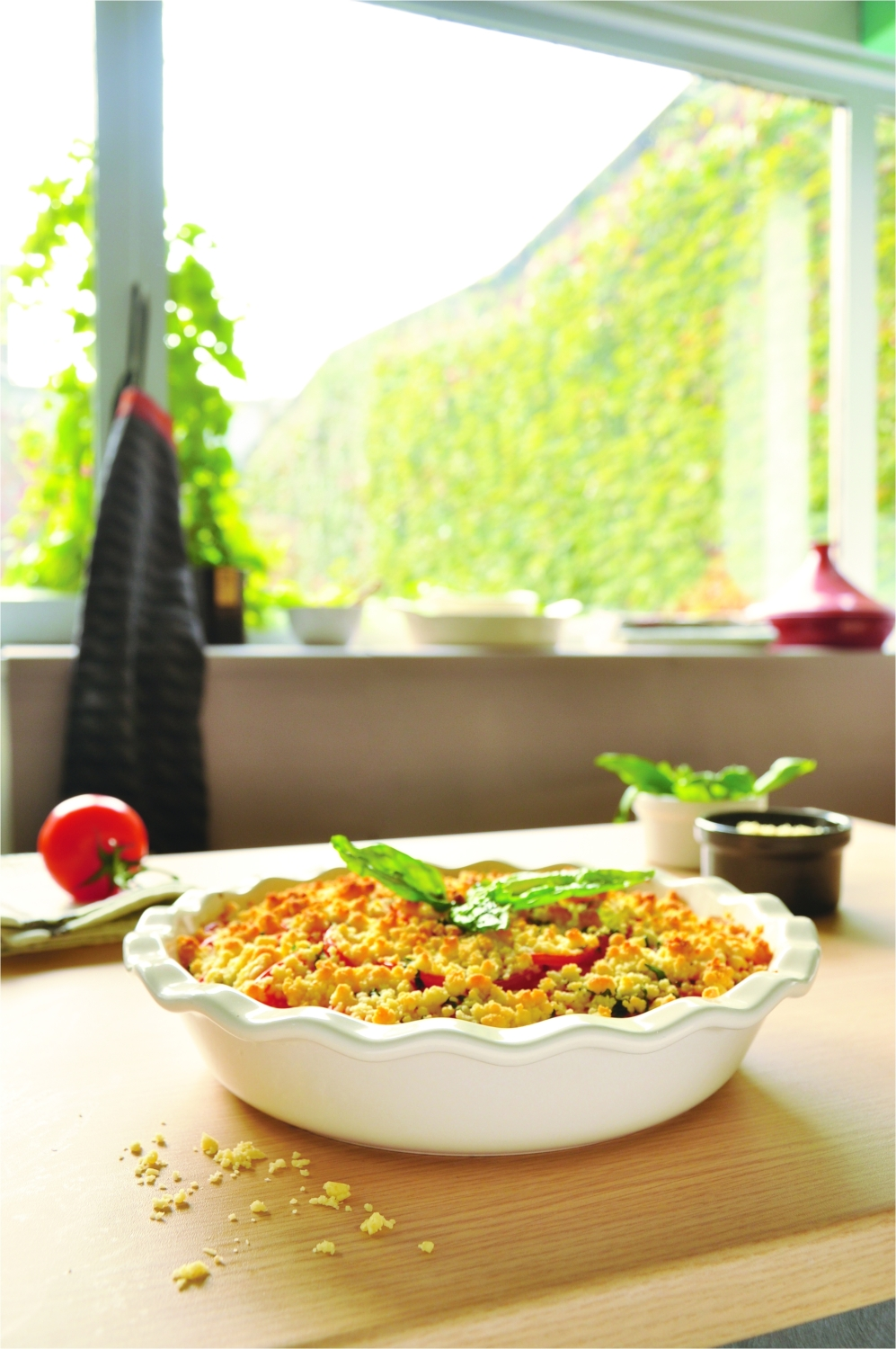 Emile Henry Kuchen-& Auflaufform Mit Wellenrand In Farine 4 Emile Henry Kuchen-& Auflaufform Mit Wellenrand In Farine – Bild 2