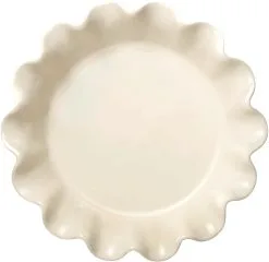 Emile Henry Pie Dish Mit Wellenrand In Ton -Küchenorganisation Verkäufe EH 6187 026187 Clafoutis Pie Corolle Top