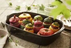 Emile Henry Gratinform Ultime Rechteckig In Fusain -Küchenorganisation Verkäufe EH 9650 Amb Ulime Farcis StuffedVeggies2 H