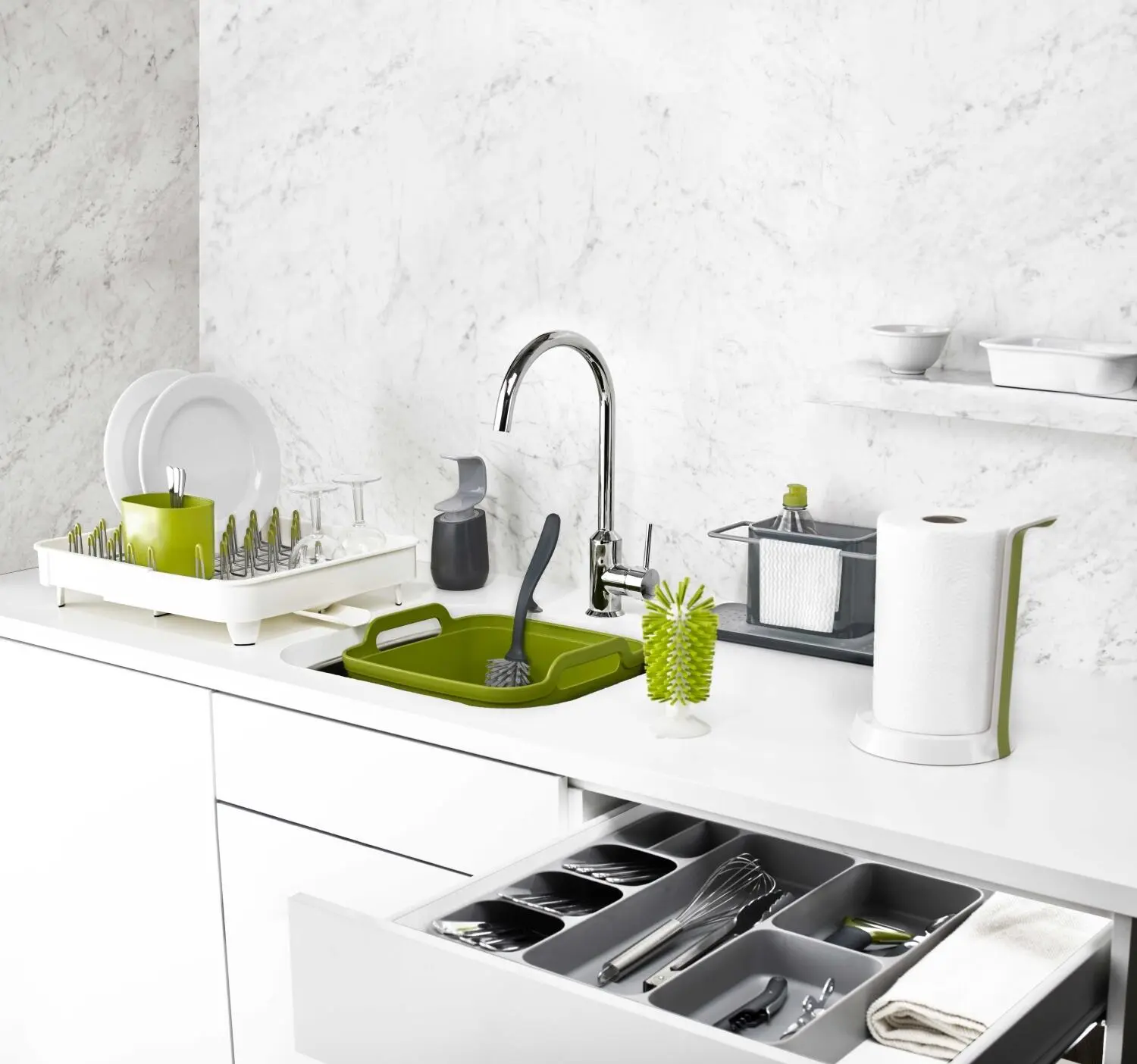 Joseph Joseph Ordnungshelfer Caddy Groß In Weiß/grün 6 Joseph Joseph Ordnungshelfer Caddy Groß In Weiß/grün – Bild 4