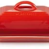 Le Creuset Butterdose In Kirschrot -Küchenorganisation Verkäufe LC Butterdose kirschrot 70837170600000 001