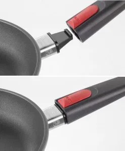 Woll Guss-Schwenk- Und -Rührpfanne Titanium Nowo -Küchenorganisation Verkäufe Woll Gusspfanne abnehmbarer 16