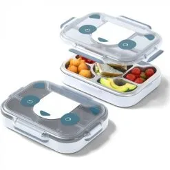 Monbento MB Lunch-Box Wonder In Blau Panda -Küchenorganisation Verkäufe boite bento enfant compartimentee mb wonder bleu panda monbento2