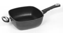 AMT Gastroguss AMT Eckpfanne Aus Aluguss Mit Griff Und Stiel Für Induktion