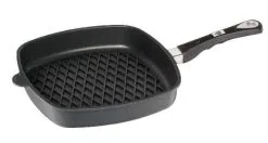 AMT Gastroguss AMT Eckpfanne Hoch Mit BBQ-Grillmuster Und Stiel