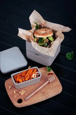 Monbento MB Square Bento-Box Coton, Made In France -Küchenorganisation Verkäufe mb square grey coton 50274706346 o