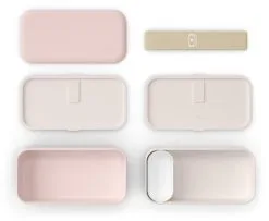 Monbento MB Original Bento-Box, Rosa Natural -Küchenorganisation Verkäufe mbo naturalpink exploded 1