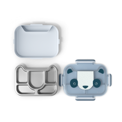 Monbento MB Lunch-Box Wonder In Blau Panda -Küchenorganisation Verkäufe mbwonder bleu exploded