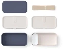 Monbento MB Original Bento-Box, Blau Natural -Küchenorganisation Verkäufe monbento mbo natural bleu exploded