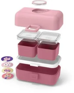Monbento MB Tresor Bento-Box In Rosa Blush 11 Monbento MB Tresor Bento-Box In Rosa Blush -Küchenorganisation Verkäufe monbento tresor blush eclate 2 1