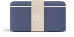 Monbento MB Square Bento-Box In Blue Natural -Küchenorganisation Verkäufe square natural blue single 1