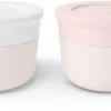 Monbento Saucendöschen MB Temple S In Weiß / Rosa, 2-tlg. -Küchenorganisation Verkäufe temple s white natural pink natural face