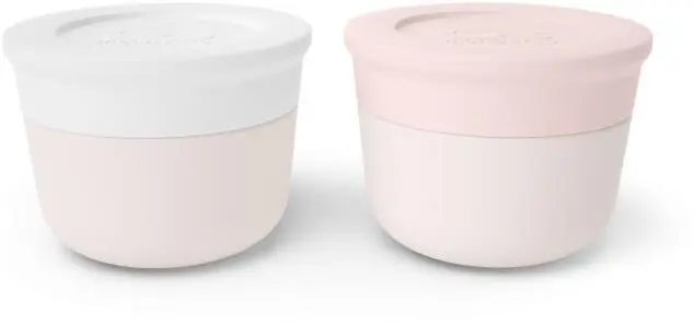 Monbento Saucendöschen MB Temple S In Weiß / Rosa, 2-tlg. 3 Monbento Saucendöschen MB Temple S In Weiß / Rosa, 2-tlg.