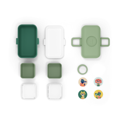 Monbento MB Tresor Bento-Box In Grün Forest 10 Monbento MB Tresor Bento-Box In Grün Forest -Küchenorganisation Verkäufe tresor greenforest exploded