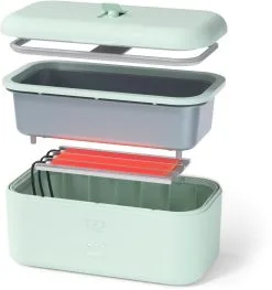 Monbento Beheizbare Lunchbox MB Warmer In Grün Pastel 11 Monbento Beheizbare Lunchbox MB Warmer In Grün Pastel -Küchenorganisation Verkäufe warmer pastel green eclate technique